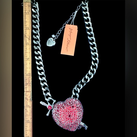Betsey Johnson Jewelry - Betsey Johnson Heart Dagger Pendant Necklace GothJewelry Bloody Red Spooky NWT